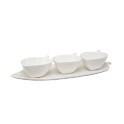 SET VAN 3 APERITIEFGERECHTEN BLADSCHAAL